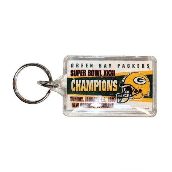 Green Bay Packers NFL Superbowl XXXI Championship January 26, 1997 Keychain - Picture 3 of 5
